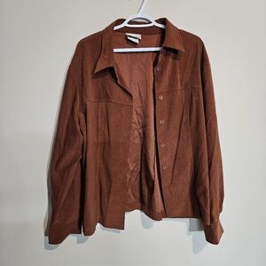 Sport Collection, Vintage Women's Brown Jacket, Shacket / Tall 18